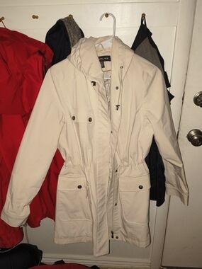 White Anorak Parka Jacket - Kristin Blake Medium